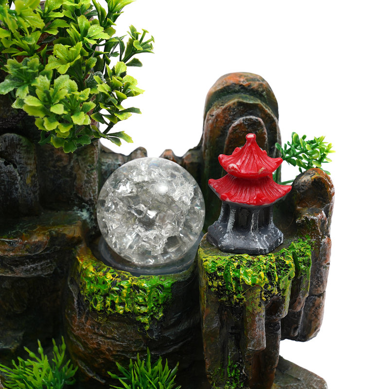 Abhyuday Weather Resistant Waterfall Fountain with Light
