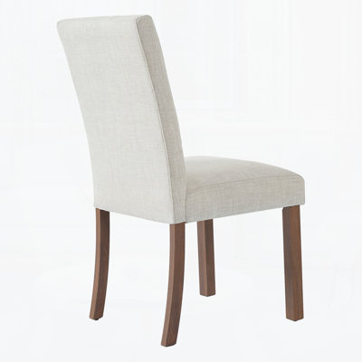 Wooden Dining Chairs Modern Dining Room Chairs with Back Fabric Kitchen Side Chairs with Wood Legs (Set of 4)