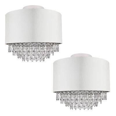 Lampley Fabric Semi Flush Mount