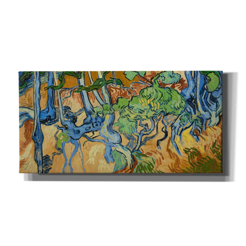 «Tree Roots» par Piet Mondrian - impression sur toile tendue, H 12 po x l 24 po x P 0,75 po