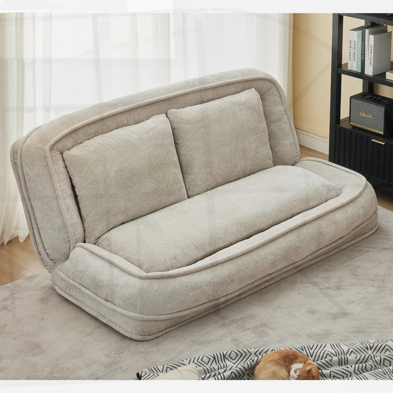 Lit convertible pour chien en couple, Beige