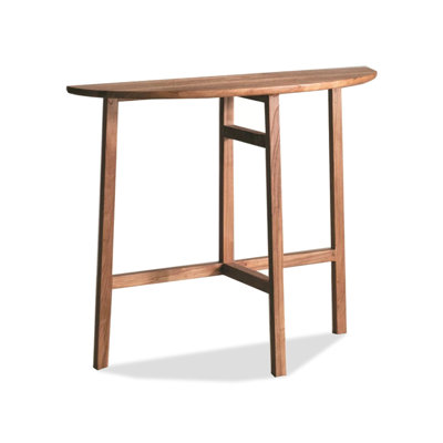 Half Moon Top Solid Ash Wood Console Table