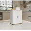 Îlot de cuisine sur roulettes avec chariot de rangement pour armoires de cuisine, îlots portatifs pour la cuisine, buffet pour armoire à café avec portes de grange et roues pour la salle à manger, la salle de bain et la cuisine