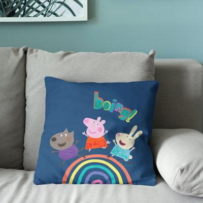 Coussin décoratif Hasbring Peppa Pig Boing 18 x 18 pouces