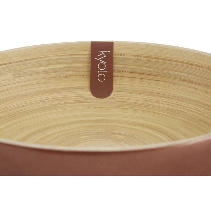 Norden Home Garcia Bamboo Salad Bowl, Rose Gold