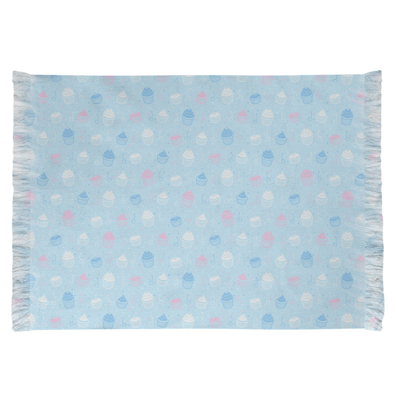 Tapis petits gâteaux à rayures bleu area Mcguigan, Oui