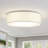 4-light 17.71” Creamy White Linen Color Flush Mount Light