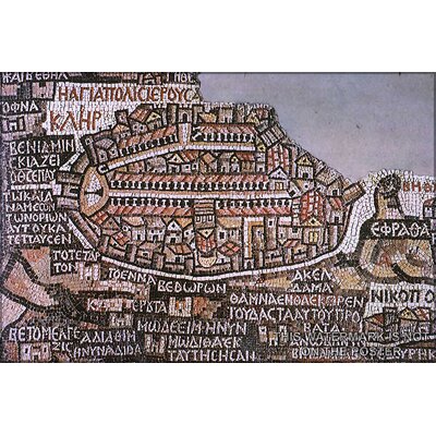 History Galore 24x36 Gallery Poster, Jerusalem From Madaba Map 