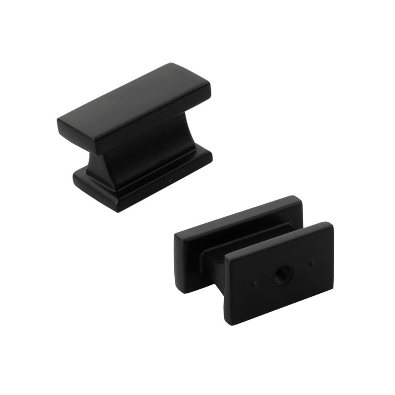 Poignée rectangulaire 1 3/8 po Modket, Noir mat