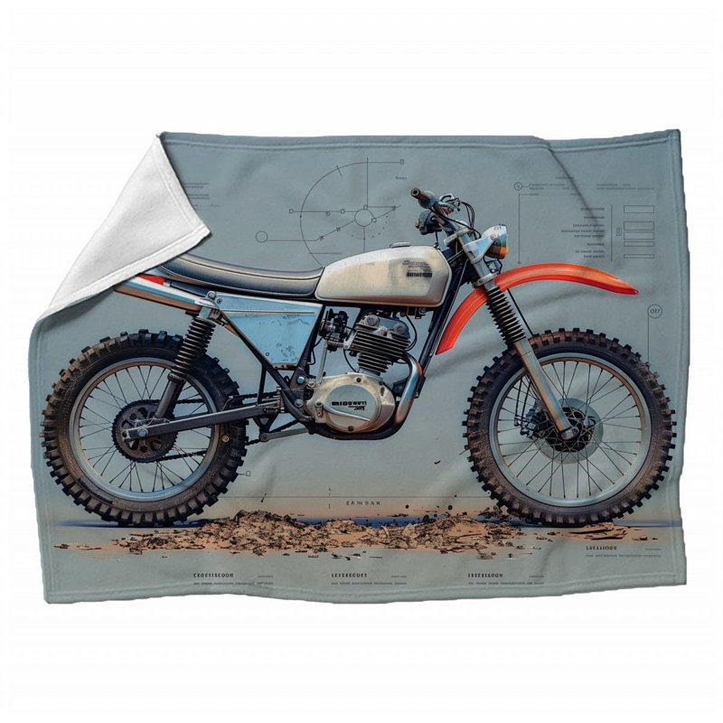 Jeté en molleton Moto - Jetés de véhicule pour canapés ou lits, 50 po x 60 po
