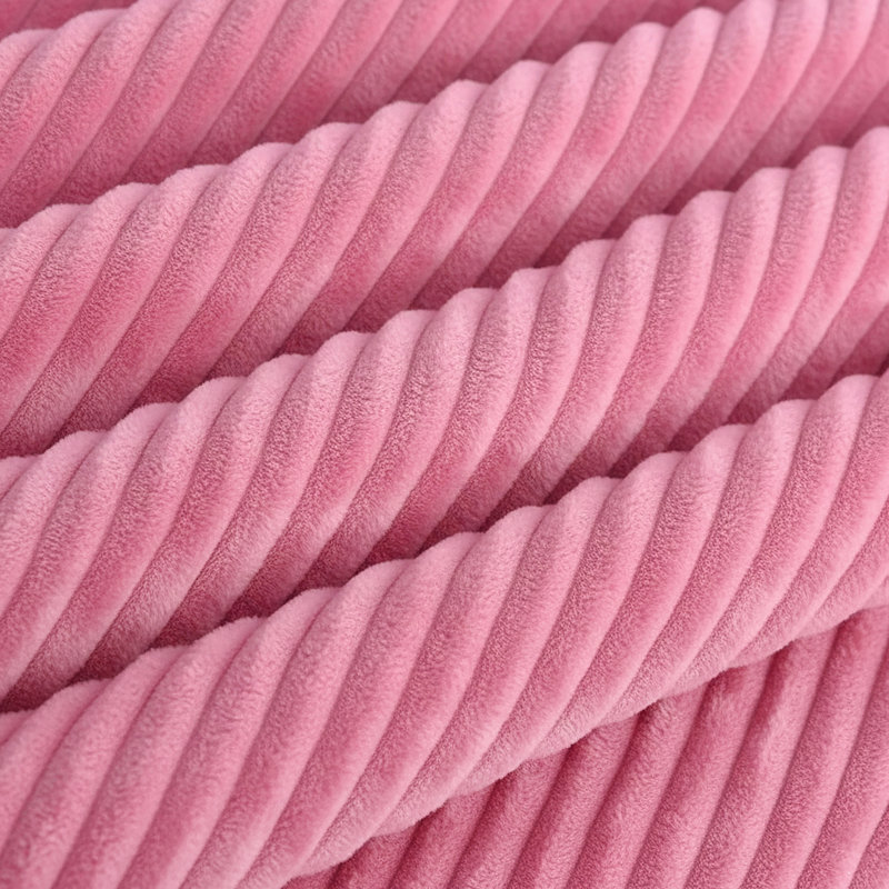 Repose-pieds plein Corduroy Upholstery, Pink