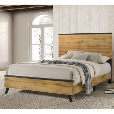 Natural Pine Panel Bed