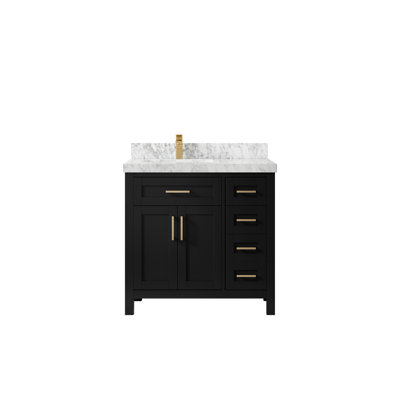 36'' Single Bathroom Vanity with Marble Top