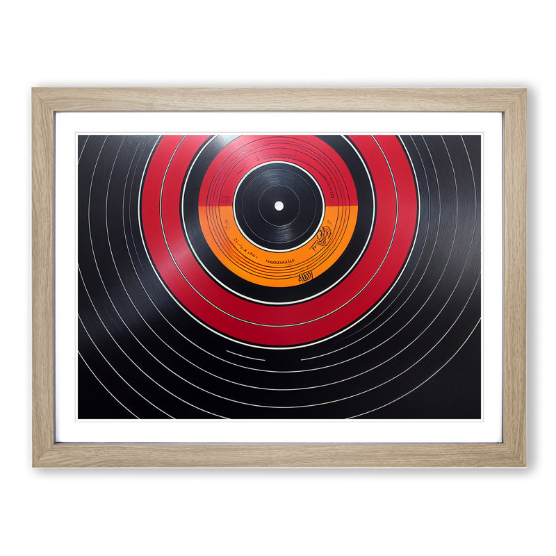Flawless Vinyl Record - Single Picture Frame Print, 34cm H x 46cm W x 2cm D, Oak