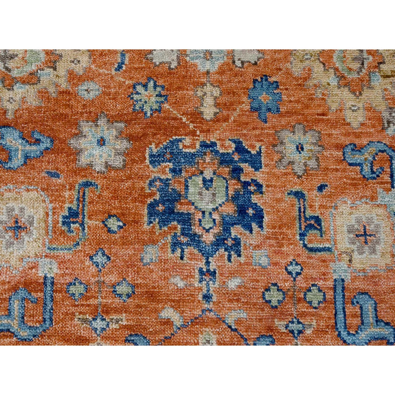 9'10"x14' Rust Orange Mahal Design Wool Hand Knotted Oriental Rug A34E95A7147A4FB494845939E03FED41