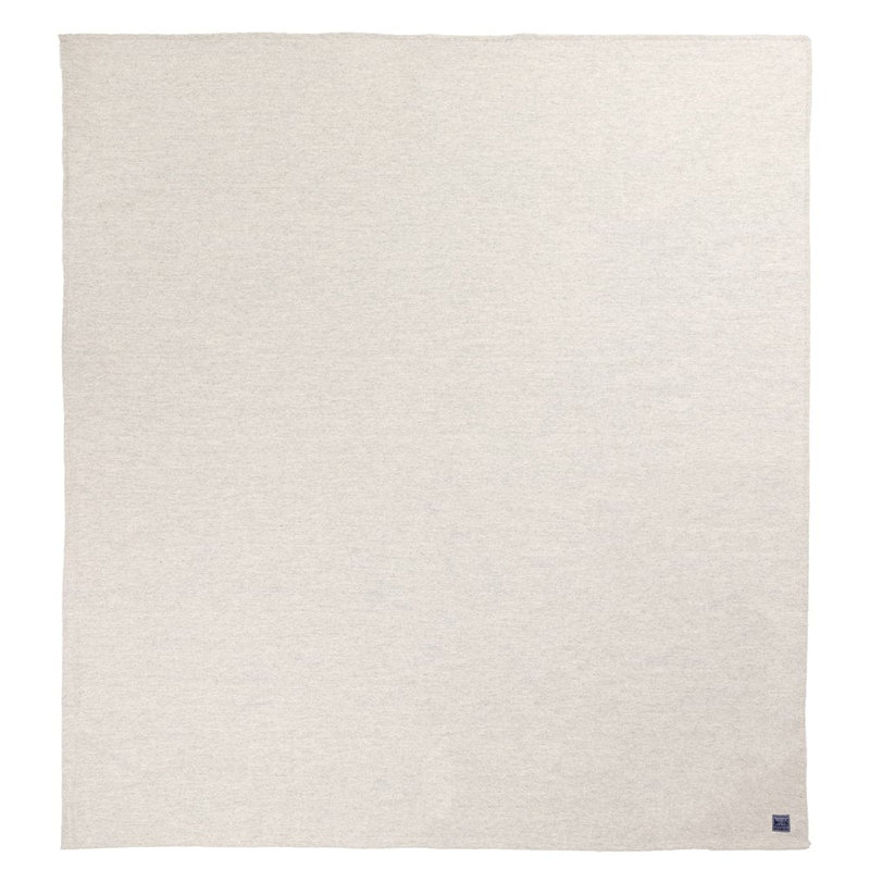 Lakefront Wool Blanket, 66" x 96", Light Gray