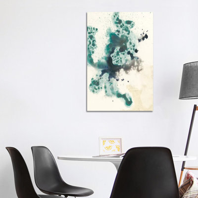 Teal Tributary I by Jennifer Goldberger - Wrapped Canvas Painting