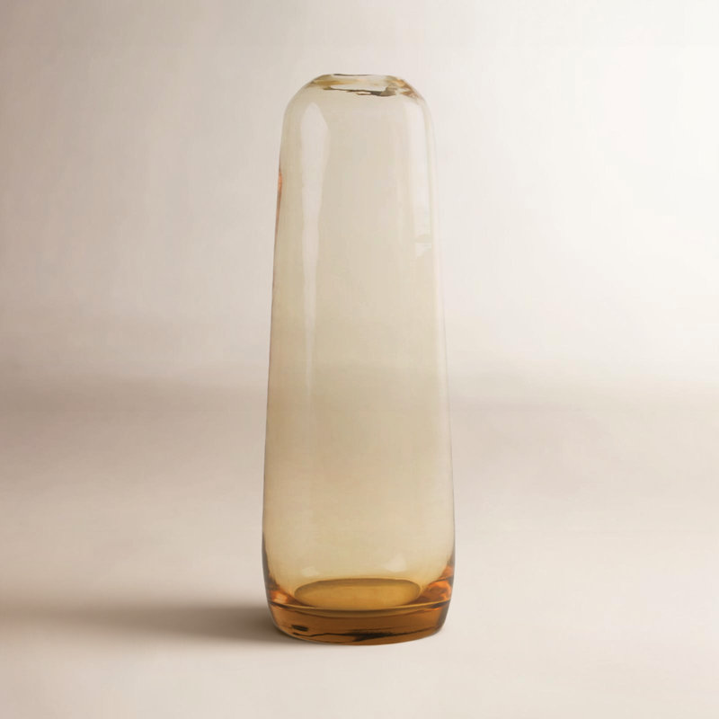 Vase de table Aurora, H 11,5 po x l 4 po x P 4 po, Amber