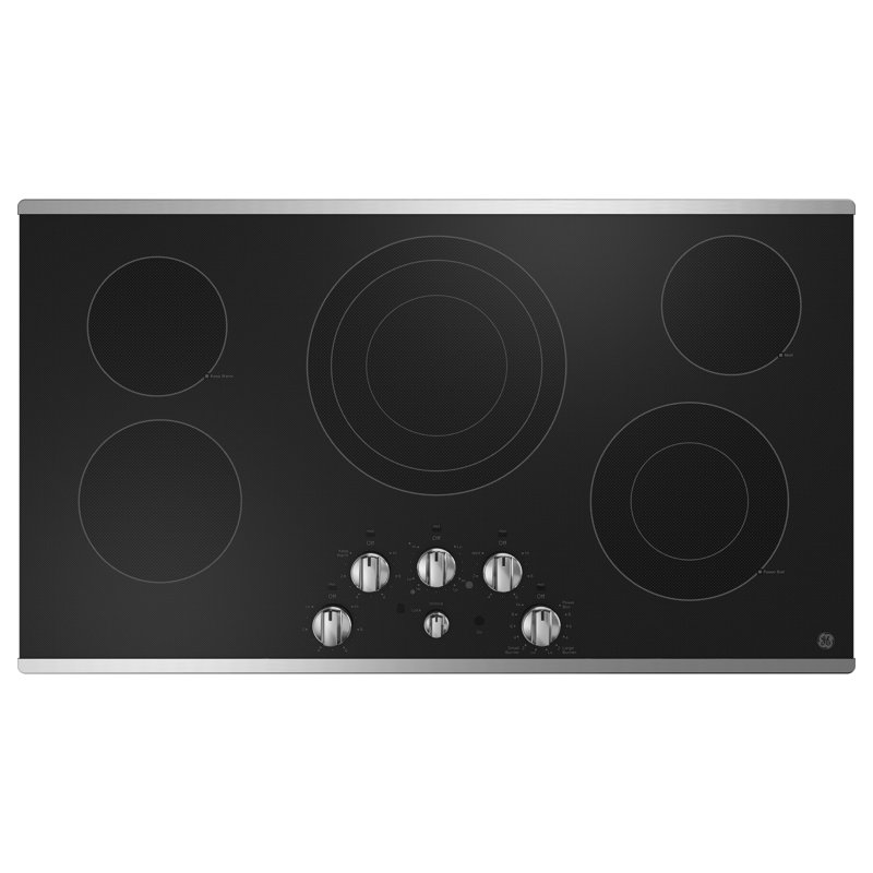 36.13" Electric Cooktop with 5 Elements, Stainless Steel