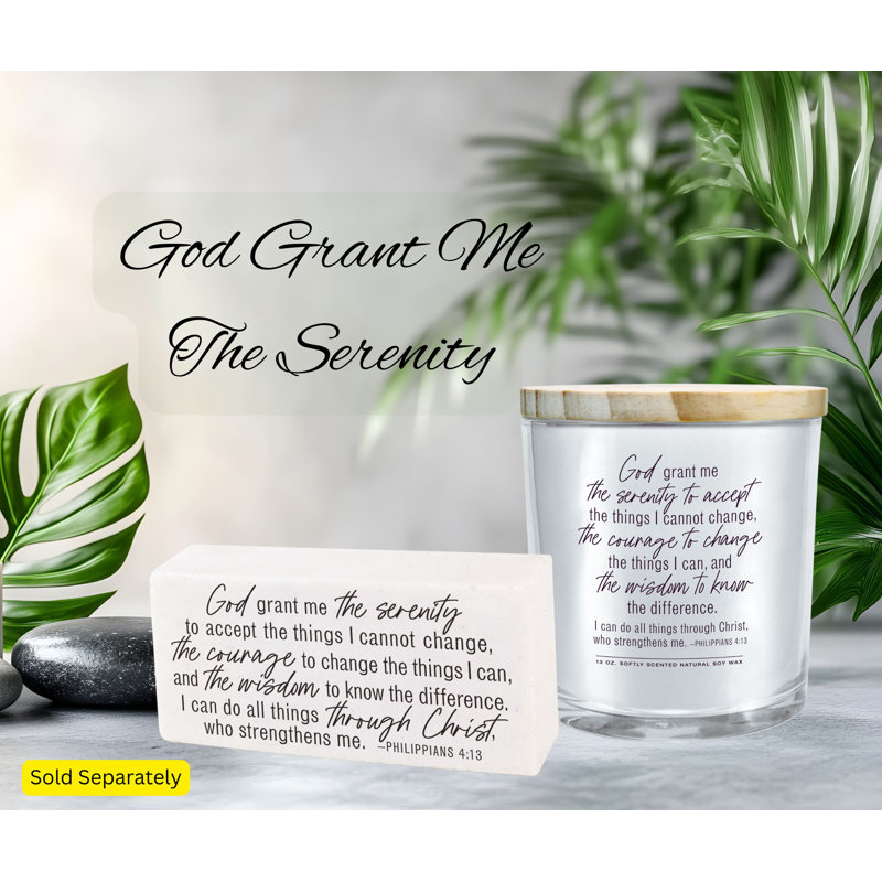 Soy Candle Serenity Prayer 13Oz