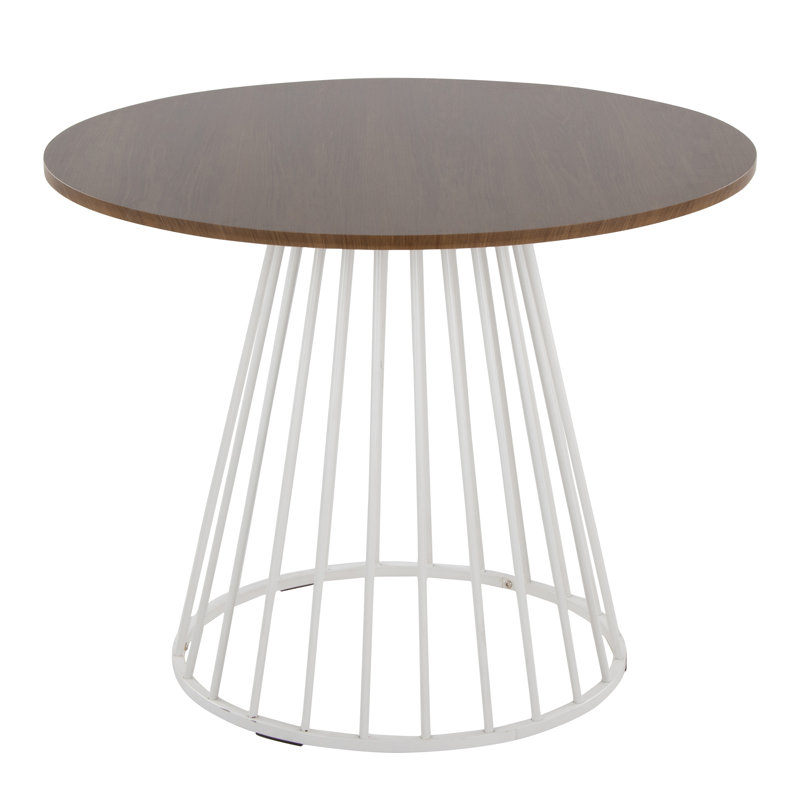 Table de salle à manger Canary Margaret-Beres, Blanc, Brun