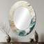 Miroir mural moderne moderne bleu et beige-1207691950