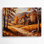 «Farm Fall Leaves», art mural en métal brun