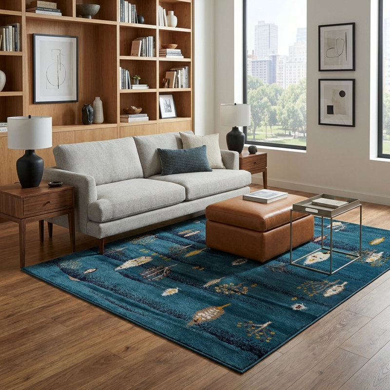 Tapis Bursa Botkins, Rectangle 4 pi 1 po x 6 pi 1 po