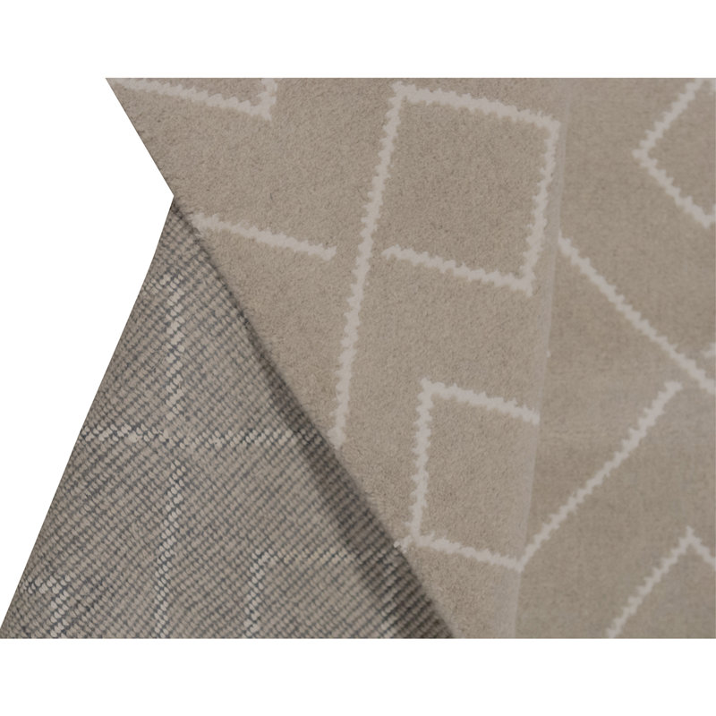 Hand Knotted Geometric Area Rug in Natural