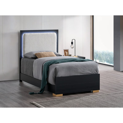 Cerro B7F2DC60CBF84033AB65479A668BCE79 TWIN BED , Black/Gold