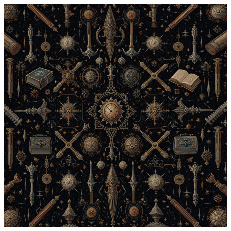 Steampunk Compass Motifs Comforter, King