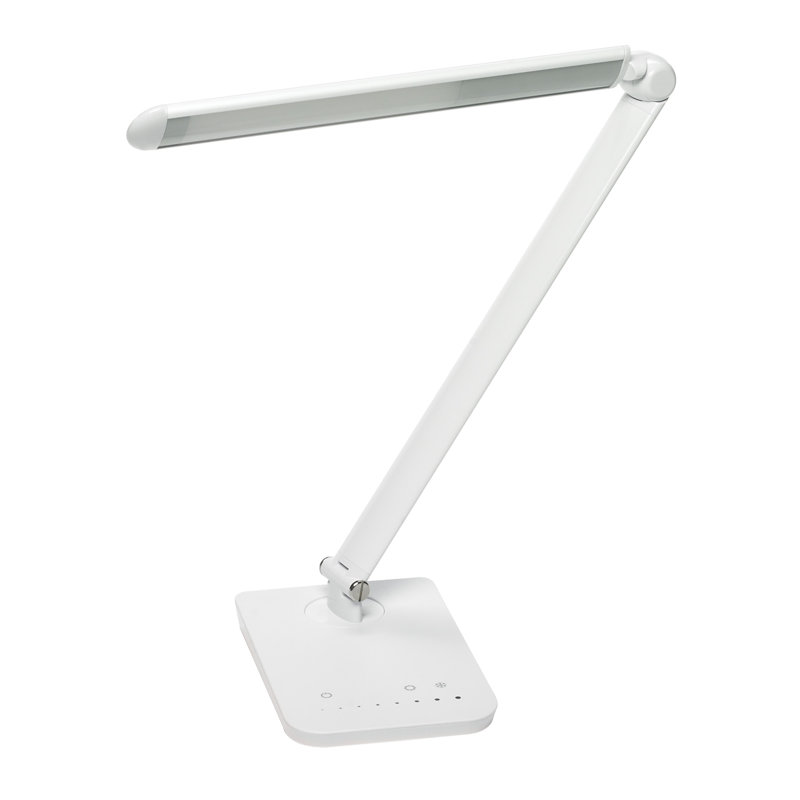 Vamp LED Flexible Neck 16.75" Table Lamp, White