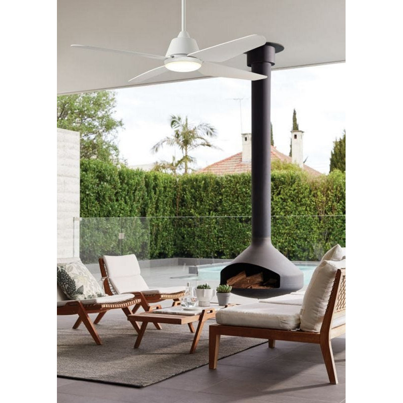 Alberte 122cm Ceiling Fan with LED Lights, White