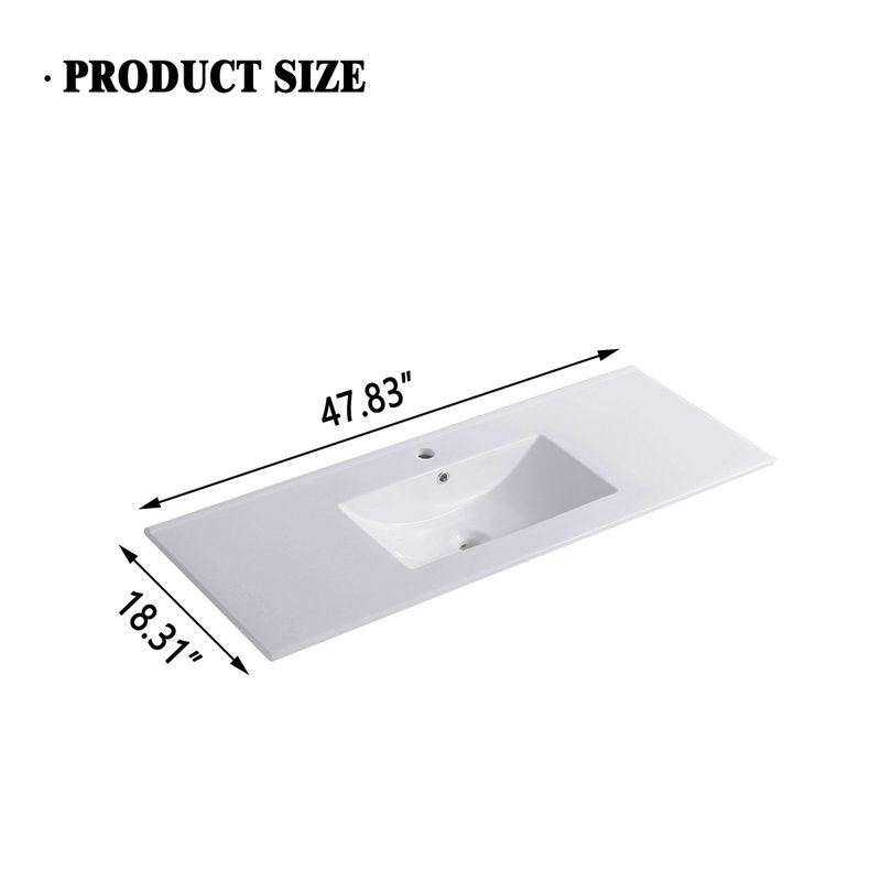 48" Bathroom Vanity Ceramic Sink