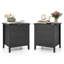 Abdülsamet Modern Wooden Nightstand with 3 Drawers-1239995920