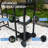 2-Person Outdoor Dining Set with Shelves and Cushions
