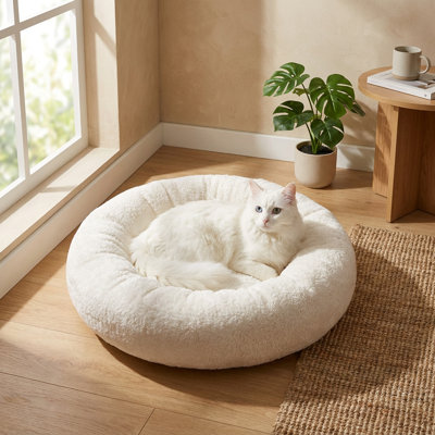 Haven Ecru Comfort Pillow Cat Bed