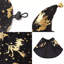Chien, chat, déguisement d'Halloween, costume de sorcier, cape, sorcière, chapeau