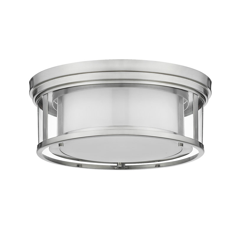 Sewickly Glass Flush Mount, Brushed Nickel