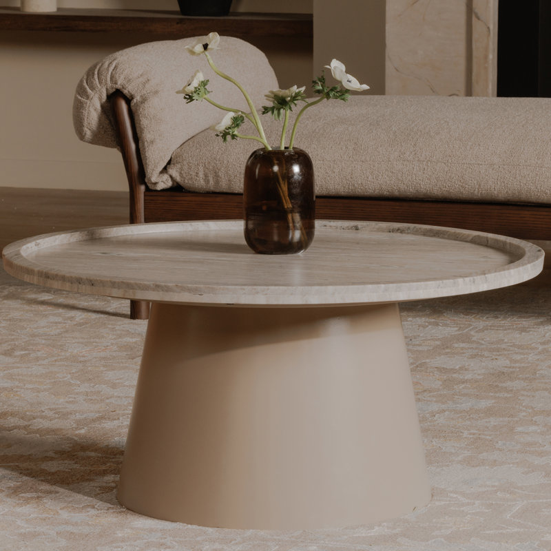 Table basse Frony en marbre blanc