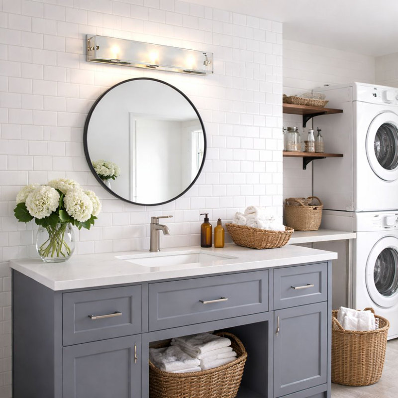 3 Light Vanity Lighting In Chrome Finish