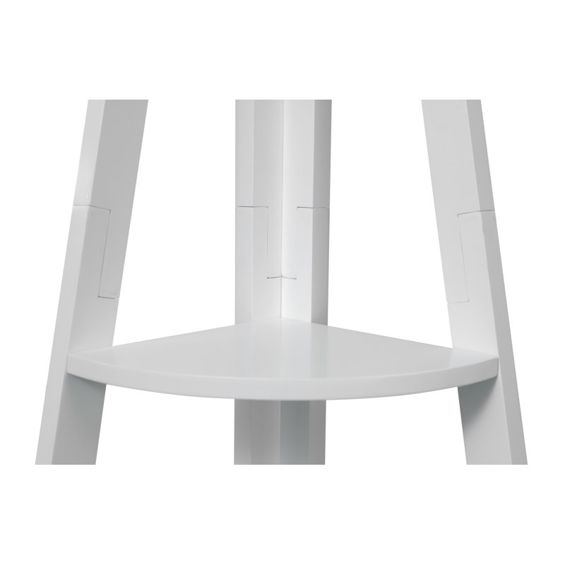 Lebanon 5 Piece Triangle Corner Shelf, Matte White