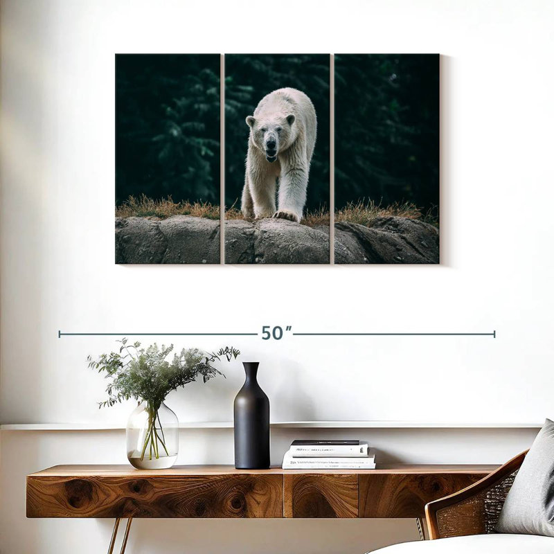 Brampt Angry Polar Bear, 24" H x 38" W