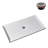 60 in. x 32 in. Alcove Acrylic Shower Base in Glossy White With Center Drain, Drain Included-115227566
