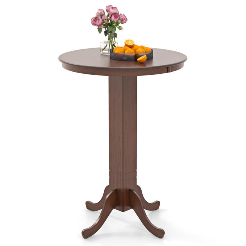 Table de salle à manger en bois avec base piédestal