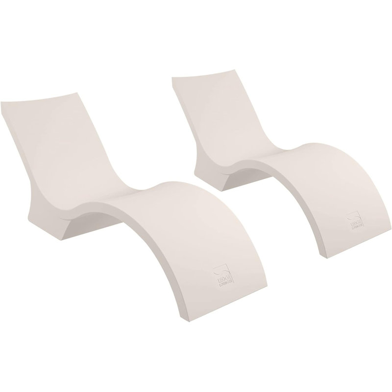 Chaise longue de piscine Ledge Lounger Signature, Ivoire
