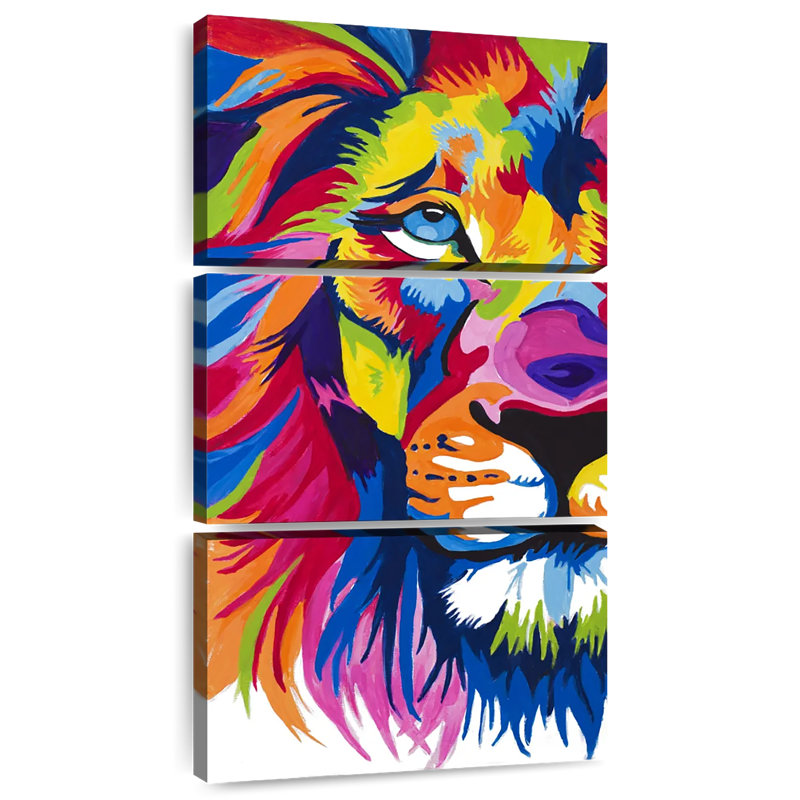 Portrait d'un demi-lion, H 27 po x l 12 po