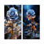 «Blue Serene Rose Water's Edge», ensemble de 2 reproductions d'art en métal rose-1366397961