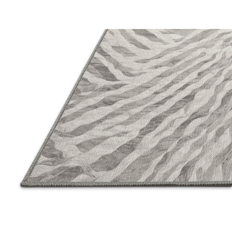Tapis gris lavable à la machine, Rectangle 2 pi x 3 pi