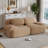Boneless 82'' Loveseat Sofa In Luxurycorduroy Fabric Modular For Free Combo Separation Curved Armrests ,anti-slip Design High-resilience Sponge Fits Living Rooms Bedrooms Audiovisual Room-114216805